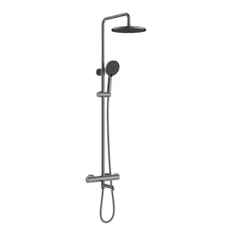 Душевая стойка Raglo R20 R20.26.09 графит, с изливом и термостатом