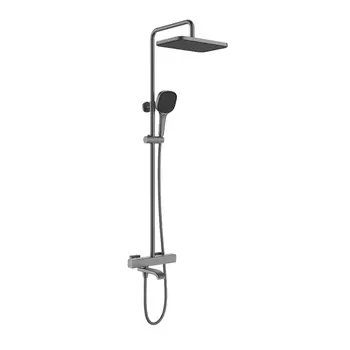 Душевая стойка Raglo R22 R22.26.09 графит, с изливом и термостатом