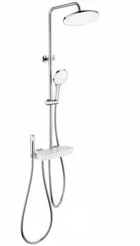 Душевая стойка с гигиеническим душем WONZON & WOGHAND MUSE WW-B3580-CR глянцевый хром, с термостатом