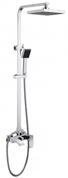 Душевая стойка с изливом Abber AF8616 хром