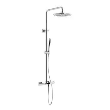 Душевая стойка Sancos Etna SC9008CH хром, со смесителем и термостатом, с изливом