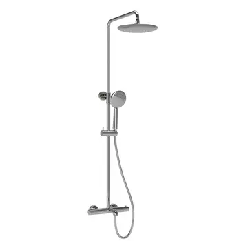 Душевая стойка Sancos Game SC3001LCH хром, со смесителем и термостатом, с изливом