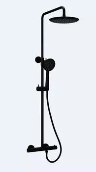 Душевая стойка Sancos Game SC3002MB черный матовый, с термостатом