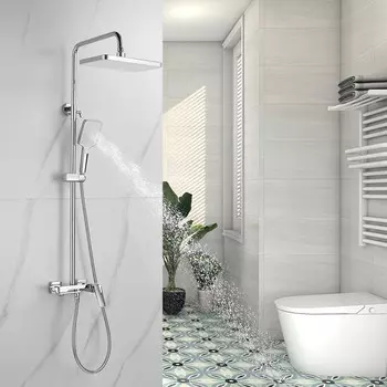 Душевая стойка Shevanik S4226 с изливом, хром