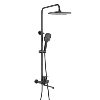 Душевая стойка Shevanik S6236H с изливом, черный