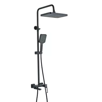 Душевая стойка Shevanik S6826H с изливом, черный