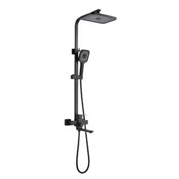 Душевая стойка Shevanik S7036H с изливом, черная