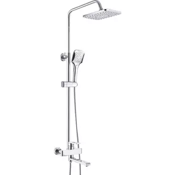 Душевая стойка Shevanik S9336 с изливом для ванны, хром