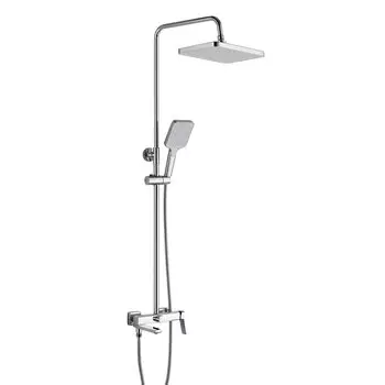 Душевая стойка Shevanik S9936 с изливом для ванны, хром