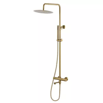 Душевая стойка Swedbe Select 2790GO с термостатом и изливом, золото