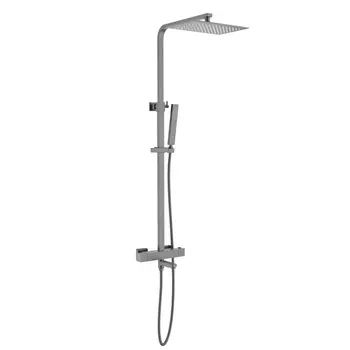 Душевая стойка Timo Tetra-thermo SX-0169/18 черное золото, с термостатом, с изливом