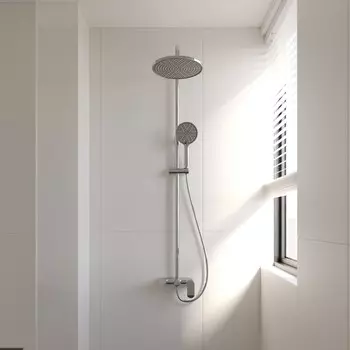 Душевая стойка Veconi Ferri FE-110-C-C4 с изливом, хром глянцевый