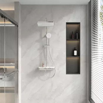 Душевая стойка Veconi Fossa FO-210-C-C4 без излива, хром глянцевый