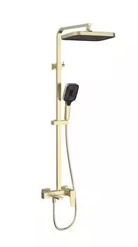 Душевая стойка Vincea Cube VSFS-4C12BG с изливом, брашированное золото