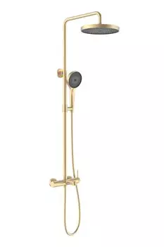 Душевая стойка Vincea Rim VSFS-2RM1BG с изливом, брашированное золото