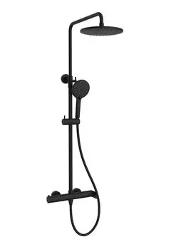 Душевая стойка Vincea Rondo VSFS-1R0MB без излива, черная матовая