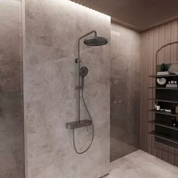 Душевая стойка Vincea VSFS-402GM без излива, вороненая сталь