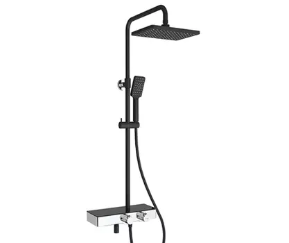 Душевая стойка Wasserkraft A11401 Thermo черный, хром, с изливом