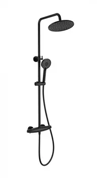 Душевая стойка WONZON & WOGHAND CAPSULE WW-B3031-A-MB матовая черная, с термостатом