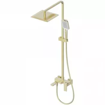 Душевая стойка WONZON & WOGHAND CUBE 2.0 WW-88047068-BG брашированное золото, с изливом
