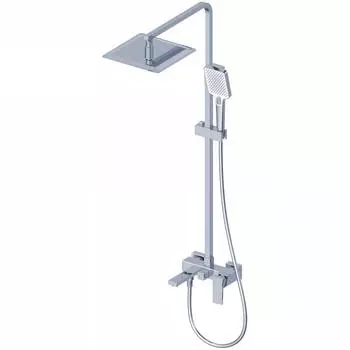 Душевая стойка WONZON & WOGHAND CUBE 2.0 WW-88047068-CR глянцевый хром, с изливом