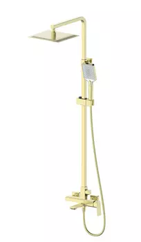 Душевая стойка WONZON & WOGHAND DIAMOND WW-88739011-BG брашированное золото, с изливом