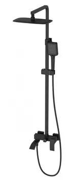 Душевая стойка WONZON & WOGHAND FIT WW-88739009-MB матовая черная, с изливом
