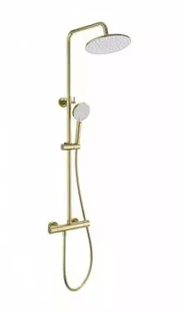 Душевая стойка WONZON & WOGHAND INN WW-B3047-A-BG брашированное золото, с термостатом