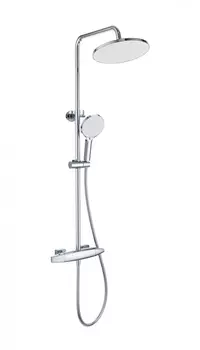 Душевая стойка WONZON & WOGHAND NEO WW-B3035-A1-CR глянцевый хром, с термостатом