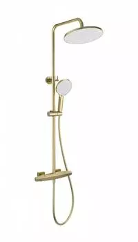 Душевая стойка WONZON & WOGHAND NEO WW-B3045-A-BG брашированное золото, с термостатом