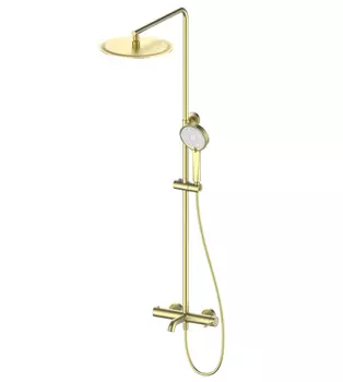 Душевая стойка WONZON & WOGHAND STICK WW-88739017-BG брашированное золото, с изливом