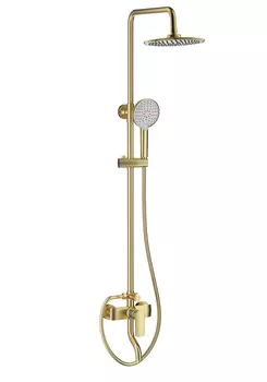 Душевая стойка WONZON & WOGHAND WW-AE3354-BG брашированное золото, с изливом