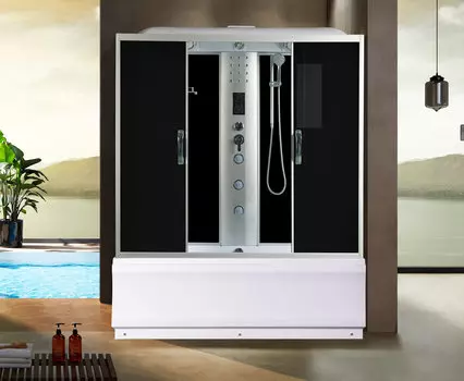 Душевой бокс River Sena 170/70/55 TH стекло тонированное, профиль хром матовый