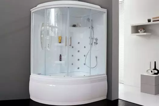 Душевой бокс Royal Bath 140х95 RB140ALP-T-R стекло прозрачное, профиль белый