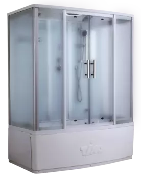 Душевой бокс Timo Standart 170х88 T-6670 Silver Fabric стекло матовое, профиль хром