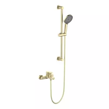 Душевой гарнитур Aquatek Лагуно AQ1748BG с изливом, золото шлифованное