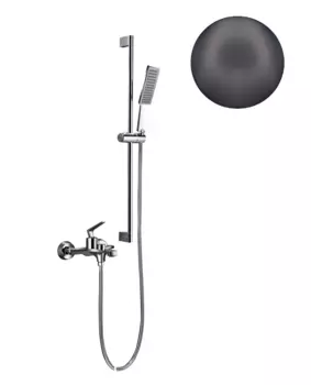 Душевой гарнитур Milleau CRISTAL MLV6223BD-GM Gun metal (оружейный серый полуглянцевый)