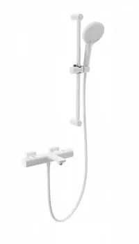 Душевой гарнитур WONZON & WOGHAND SOLID WW-C2011-A-MW с термостатом и изливом, белый