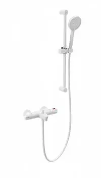 Душевой гарнитур WONZON & WOGHAND WW-C2001-A-MW с термостатом и изливом, белый