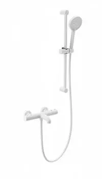 Душевой гарнитур WONZON & WOGHAND WW-C2006-A-MW матовый белый, с изливом и термостатом
