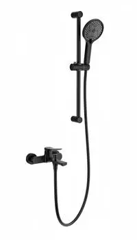 Душевой гарнитур WONZON & WOGHAND WW-C2036-MB черный, с изливом