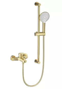 Душевой гарнитур WONZON & WOGHAND WW-C2501-BG брашированное золото, с изливом