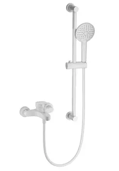 Душевой гарнитур WONZON & WOGHAND WW-C2501-MW матовый белый, с изливом