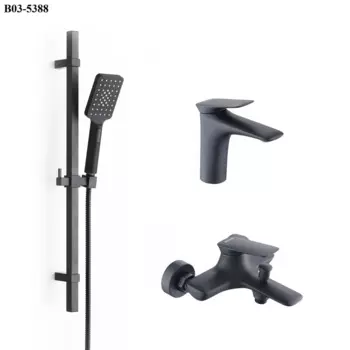 Душевой комплект 3в1 BOND Cube B03-5388 черный