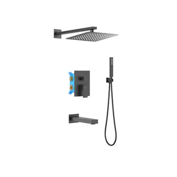 Душевой комплект Aquatek Либра AQ1673MB черный матовый