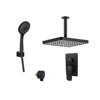 Душевой комплект Aquatek Вега AQ1073MB черный матовый