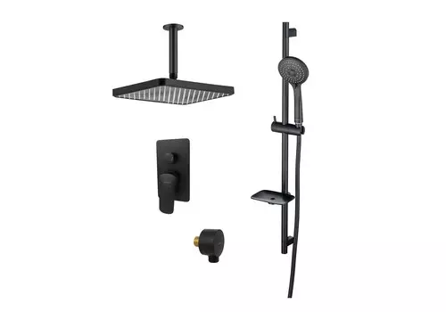 Душевой комплект Aquatek Вега AQ1075MB черный матовый