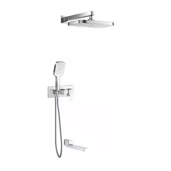 Душевой комплект Rose R1035 с изливом для ванны, хром