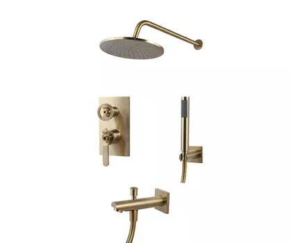 Душевой комплект встраиваемый Bronze de Luxe 1760's 6630CG матовое золото