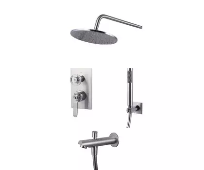 Душевой комплект встраиваемый Bronze de Luxe 1760's loft 6630CC матовый хром